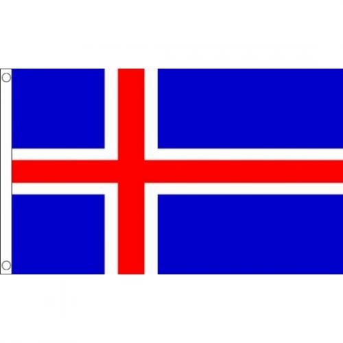 Landen versiering en vlaggen Geen Mini vlag IJsland 60 x 90 cm