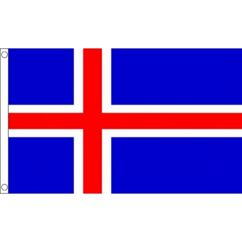 Landen versiering en vlaggen Geen Mini vlag IJsland 60 x 90 cm