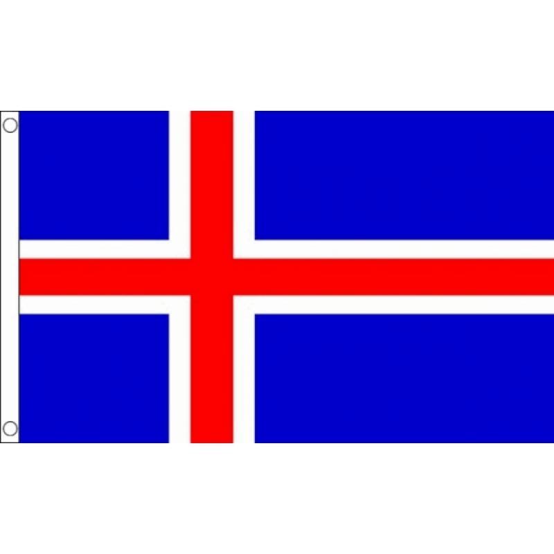 Landen versiering en vlaggen Geen Mini vlag IJsland 60 x 90 cm