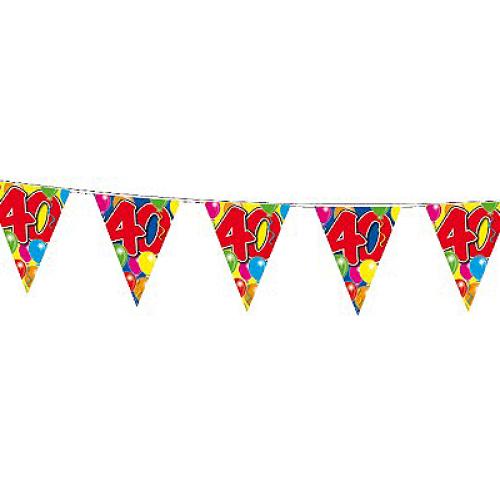 Verjaardag Leeftijd vlaggenlijn 40 jaar 10 meter Folat Leeftijd feestartikelen