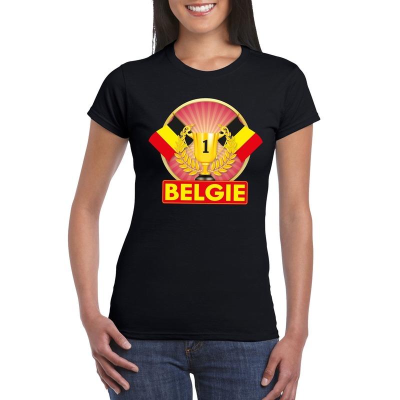 Zwart Belgie supporter kampioen shirt dames Shoppartners Kopen